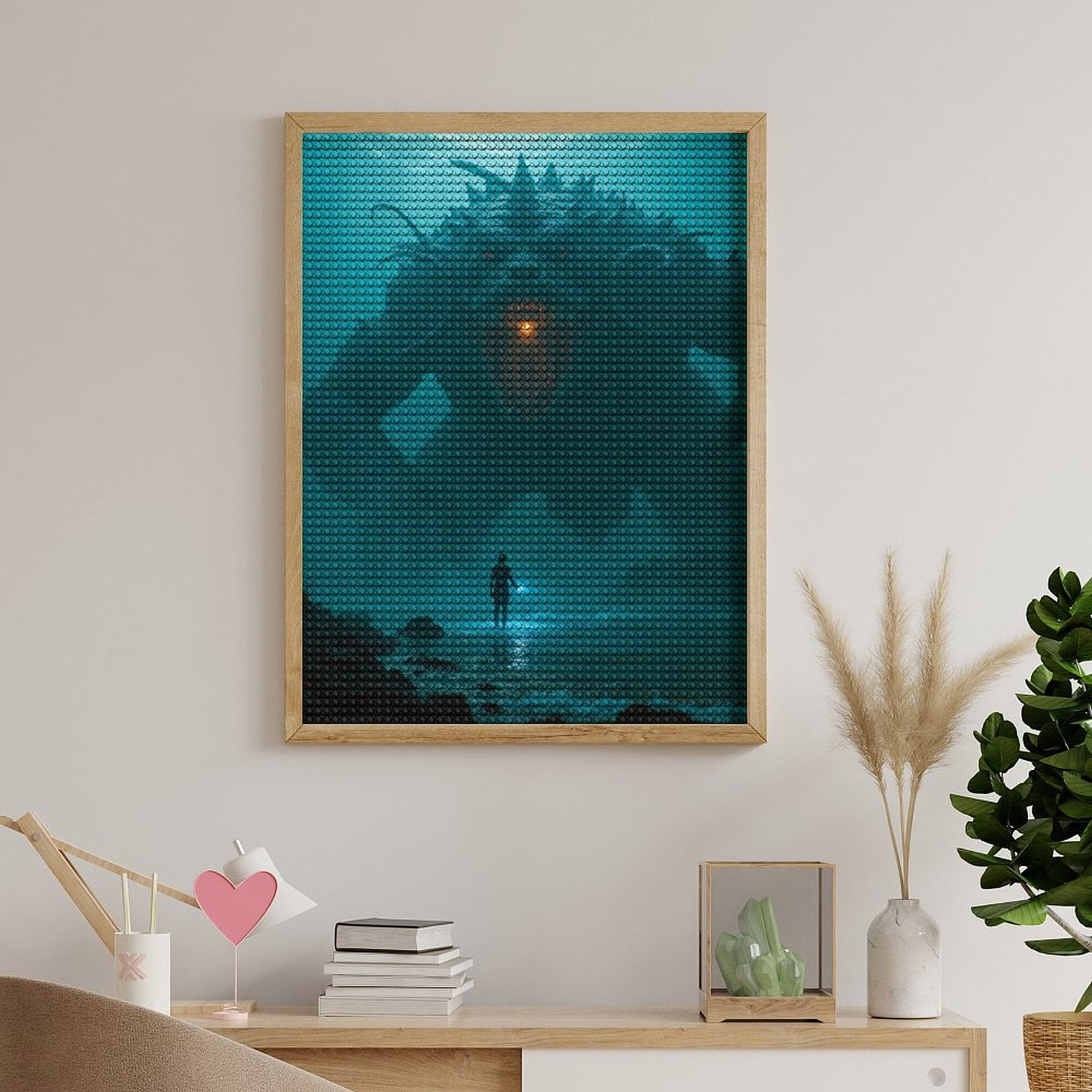 Diamond Art Kits for Adults, Giant Sea Monster Encounter 5D Diamond Painting Kits for Adults Beginners, DIY Full Drill Diamond Painting, Gem Art and Crafts 12x16