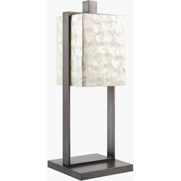 Livabliss Table Lamps, 31" Epako Rustic Bedside Nightstand Table Lamp for Bedroom Living Room Office, Silver Gray Body with Cream Cream Shade (31"H x 11"W x 11"D)