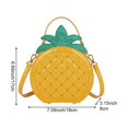 thumbnail image 2 of Hfppkn 3D Pineapple Shaped PU Leather Crossbody Bag Fun Fruit Shoulder Handbag for Casual Daily Use 18x8x17cm, 2 of 7