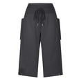 thumbnail image 6 of Holzkary Womens Capris with Pockets Loose Fit Casual Capri Pants Dressy Lightweight Ladies Baggy Cargo Pants for Hiking Capris Cargo Pants Summer Hiking Pants Lightweight Outdoor Quick Dry Pants, 6 of 8