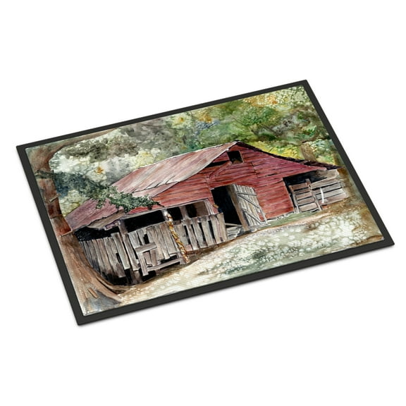 Carolines Treasures 8740JMAT Old Barn Doormat 24x36 36"L x 24"W multicolor