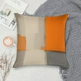 thumbnail image 5 of Orange And Grey Abstract Art Artwork Pillow Covers,Orange And Grey Abstract Art Artwork Throw Pillow Covers 24"×24" ,Living Room Sofa Couch Pillow Covers,Decorative Pillow Covers, 5 of 7