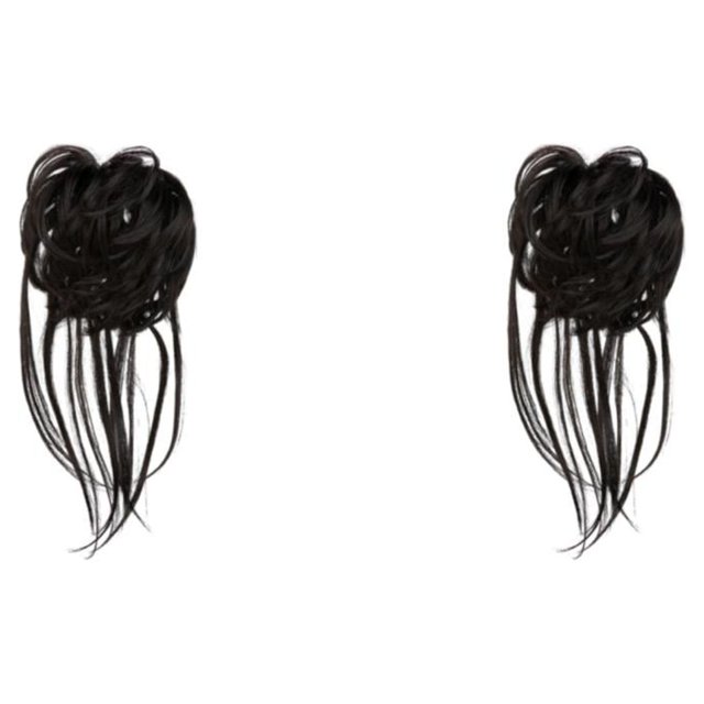 Soidarity La fibra destaca con una elegante peluca para los amantes del moño con cola de caballo hecha de materiales Extensión de cola de dos 2Conjunto