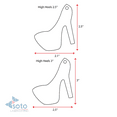 thumbnail image 5 of 25 Units Acrylic Keychains High Heels 1/8" Thick – Clear or Solid Color – (Size 2.5") Made in USA, 5 of 5