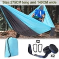 thumbnail image 2 of Hamaca al aire libre ultraligera giratoria de nailon 210t, hamaca de cuerda transpirable simple y doble para acampar, 2 of 5