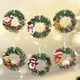 thumbnail image 2 of Spencer 6 Pack 6" Artificial Christmas Wreath Green Wintry Pine Hanging Wreaths for Front Door Wall Window Home Holiday Decor Xmas Ornaments, 2 of 6