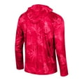 thumbnail image 3 of Men's Colosseum Scarlet Ohio State Buckeyes Palms Printed Lightweight Quarter-Zip Hooded Top, 3 of 3