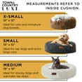thumbnail image 4 of TOWN & COUNTRY LUXE CuddleTown Fuzzy Solid Donut Pet Bed, Soft, Cozy & Calming, Water Repellent, Non-Slip Bottom, 100% Machine Washable, Dark Grey, Small 24"x24"x7" Round, 4 of 7