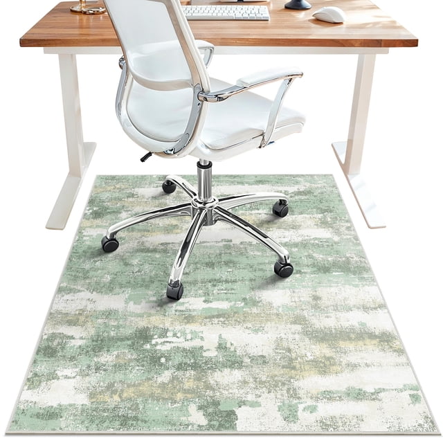 Alfombra para Silla de Oficina BESBLEE 91x122 cm Antideslizante Verde