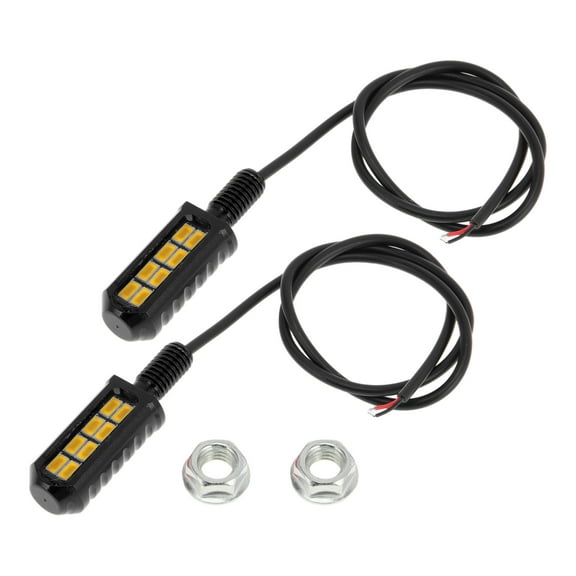 Unique Bargains 2Pcs License Plate Light 12V Led Tag Lamp for Car Motorcycle Rainproof License Plate Light