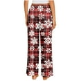 thumbnail image 4 of SOOMLON Womens Pajama Pants Cozy Funny Graphic Pajama Bottoms Adult Loose Warm Winter Lounge Sleepwear Pjs Pants Elastic Waist Cozy Wide Leg Pants Nightwear Colorful XL, 4 of 7