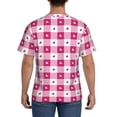 thumbnail image 3 of Bixox Men's Plaid Heart Printed Short Sleeve Skinny Athletic T-Shirt, 3 of 6