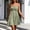 Green, variant on Women's Casual Tennis Dress Short Dress Solid Ruffle Sleeveless Summer Dress for Everyday Style Blue S