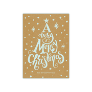 Personalized Holiday Card - Very Merry - 5 x 7 Flat