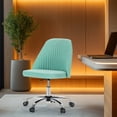 thumbnail image 5 of CONCETTA Adjustable Twill Desk Chair – Stylish Green Lounge Chair for Office or Bedroom Use, 5 of 6