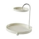 thumbnail image 1 of Estante de almacenamiento de 2 niveles, organizador de baño con rotación de 360 ​​grados, multiusos, para cocina Blanco, 1 of 9