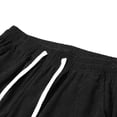 thumbnail image 6 of Men's Casual Sports Pants Solid Color Drawstring Elastic Waist Button Closure Straight Leg Breathable Lightweight Stretchy For Gym Running Daily Wear Joggers With Pockets, 6 of 9