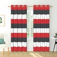 thumbnail image 5 of Nanqianyi Blackout Curtains Red Black and White Striped, Thermal Insulated Drapes for Bedroom, Living Room, Set of 2 Panels, 52 X 96 Inch, 5 of 7