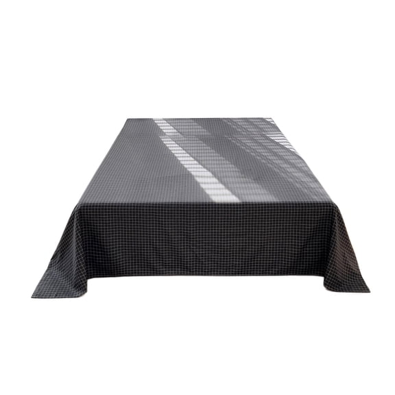 Tunhigl 86.6×90.55in Minimalist Neutral Plaid Polyester Flat Sheet, Wrinkle Resistant Soft Checkered Bedding, Muted Grid Colorways, All Season Bed Linen for Bedroom, Apartment & Homestay