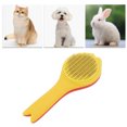 thumbnail image 6 of Unique Bargains 1 Pc Durable V Shape Tail Pet Grooming Brush for Dog for Cat 7.87"x3.07"x1.97" Gold Tone Red, 6 of 6