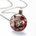 thumbnail image 6 of Rose and Leopard Necklace Personalized Custom Photo Round Pendant Adjustable Stainless Steel Necklaces with Gift Box for Men Women Mothers Valentine's Jewelry Gift, 6 of 6