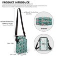 thumbnail image 6 of HELLHERO Women Adjustable Shoulder Strap Shoulder Bag Unisex Dinosaur Pattern Design Polyester Daily Commute or Casual Outings 4.33x1.97x7.09 with Zipper, 6 of 7