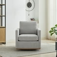 thumbnail image 2 of Yesfashion Swivel Accent Chair For Living Room, Comfy Upholstered Single Sofa Chair With Armrest & Removable Back Cushion, Modern 360° Swivel Club Chair For Nursery Bedroom, 2 of 8