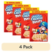 (4 pack) Cap’n Crunch Treats with Rice Crisps Cereal Bars, Original Crunch, 0.84 oz, 16 Count Box
