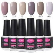 Gel Nail Polish Kits Clavuz Gel Nail Polish Set Soak Off Uv Led Varnish 6pcs New Start Kit