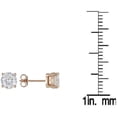 thumbnail image 3 of Cubic Zirconia 14kt Rose Gold Stud Earrings, 3 of 3