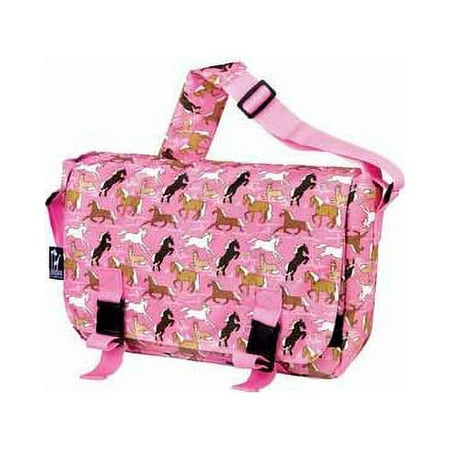 Wildkin Horses in Pink 15 Inch x 10 Inch Messenger Bag