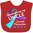 thumbnail image 3 of Inktastic Remembering my Uncle- suicide prevention awareness Boys or Girls Baby Bib, 3 of 4