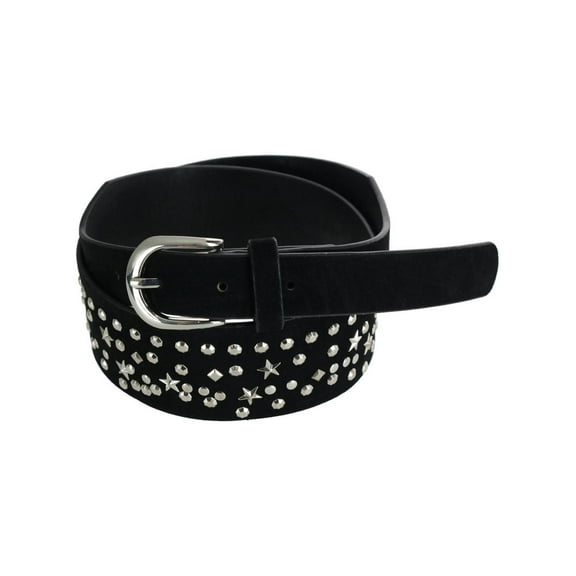 CTM Star Sequin Faux Suede Belt (Women)