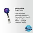 thumbnail image 2 of Neon Mermaid Beautiful Retractable Reel ID Badge Key Card Name Tag Holder with Clip, 2 of 7