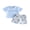 Blue, variant on BemeyourBBs Kids Toddler Baby Boy Summer Clothes Baby Boys Fishing Outfit Short Sleeve Embroidery Shark T shirt with Plaid Pockets Shorts Set Toddler Boy Summer Outfit