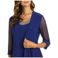 thumbnail image 3 of R&M Richards Women’s Two-Piece Embellished Ruffled Dress with Jacket, 3 of 3