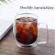 thumbnail image 4 of Taza de café con asa de 250ml taza de vidrio resistente al calor de doble capa taza de agua aislada creativa taza de leche para bebidas frías taza taza ANGGREK Otros, 4 of 8