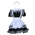 thumbnail image 2 of Disfraz de sirvienta para adultos, disfraz de Lolita para niña bonita, Disfraces de Halloween, delantal de vestido elegante para mujer con sombreros S, 2 of 8