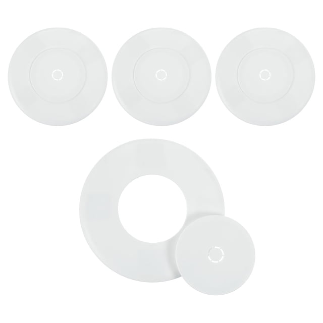 Cubiertas de pared de tubería Uxcell 4 piezas 51 mm/2" ID redondas removibles con tapa de orificio redondo, blancas