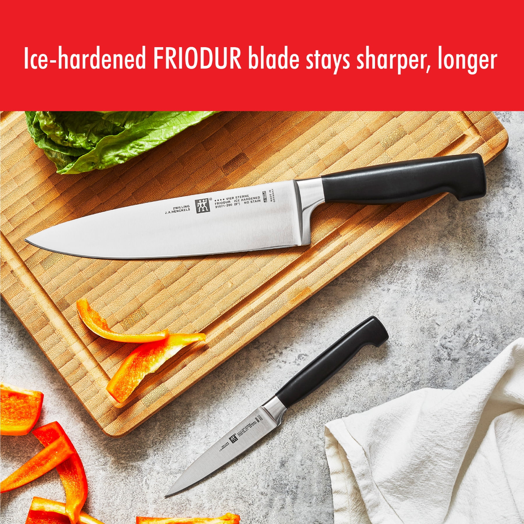 Zwilling J.A. Henckels TWIN Four Star 7-Piece Self-Sharpening Knife Bl —  Faraday's Kitchen Store