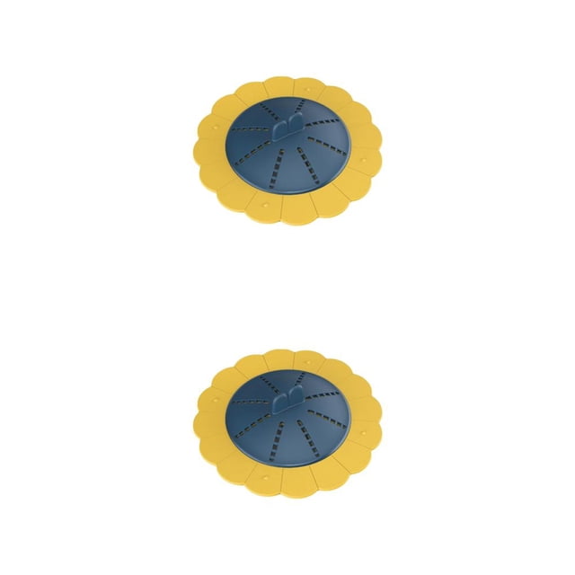 Cubierta de drenaje de piso Bearachild desodorante portátil fregadero de cocina colador de inodoro reemplazo de filtro Azul amarillo 2piezas
