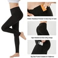 thumbnail image 3 of YUSHOW Black Leggings Women High Waist Yoga Pants with Pockets Dry Fit Tummy Control Workout Running Yoga Leggings for Women, 3 of 7