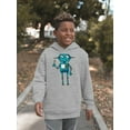 thumbnail image 2 of Robot Holding A Flower Hoodie Juniors -Image by Shutterstock,  Medium, 2 of 4