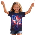 thumbnail image 2 of FYDUU Kids 4th Of July T Shirt American Flag Graphic T-Shirts For Boys Girls Tie Dye Tees Red White And Blue Tops Independence Day Summer Tshirts Top 10-11 Years, 2 of 5