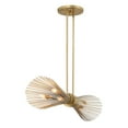 thumbnail image 5 of Longfellow 6-Light Linear Chandelier in Burnished Brass, 5 of 6