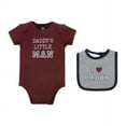 thumbnail image 3 of Hudson Baby Infant Boy Cotton Sleep and Play, Bodysuit and Bandana Bib Set, Boy Daddy, Newborn, 3 of 4