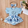 thumbnail image 2 of MAMOWEAR Baby Girl Outfits Summer Romper Shorts Set "I Got It from My Mama" Floral Clothes for Girls, 2 of 8
