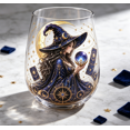 thumbnail image 5 of Astrology Starry Witch Stemless Tumbler, 2D Detailed Printed Glass Drinking Cup, Mystical Lunar Pattern Glassware for Kitchen, Bar and Everyday Household Use (Blue), 5 of 6