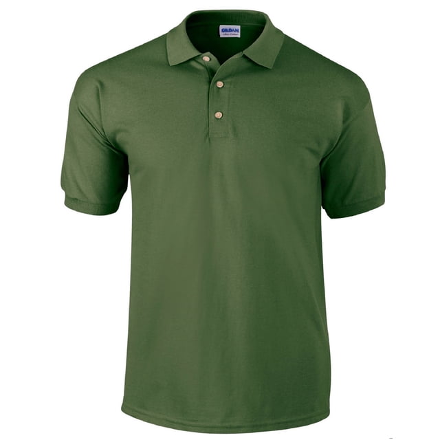 Gildan - Polo de manga corta para hombre/Caballero Modelo Pique - 100% algodón de primera (Gris oscuro)