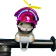 thumbnail image 6 of One opening Cartoon Bicycle Bell Light Cute Hamster Helmet Shape Handlebar Glowing Horn Fixed Cog, 6 of 7